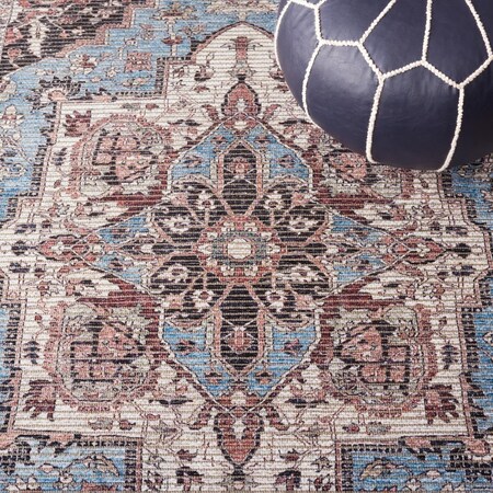 Safavieh 6 ft. -7 in. x 6 ft. -7 in. Serapi Southwestern Square Rug Blue & Rust SEP622M-7SQ